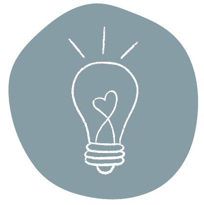 Icon featuring a lightbulb implying there is a link to a research or idea section.