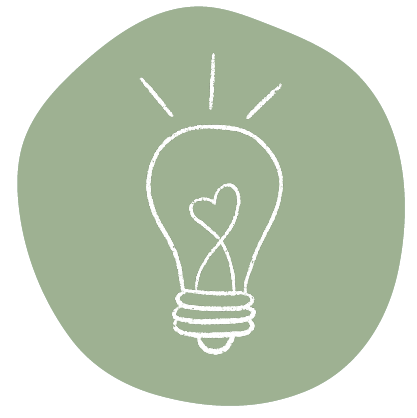 Icon featuring a lightbulb implying there is a link to a research or idea section.